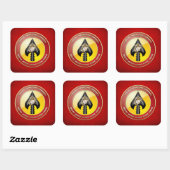 Sticker Carré USMC Opérations spéciales (MARSOC) [3D] (Feuille)