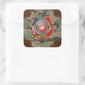 Sticker Carré USMC Semper Fi [édition spéciale] [3D] (Sac)