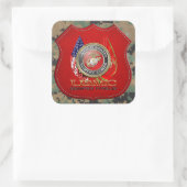 Sticker Carré USMC Semper Fi [édition spéciale] [3D] (Sac)