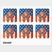 Sticker Carré USMC Semper Fi [édition spéciale] [3D] (Feuille)