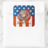 Sticker Carré USMC Semper Fi [édition spéciale] [3D] (Sac)