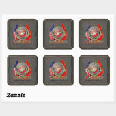 Sticker Carré USMC Semper Fi [édition spéciale] [3D] (Feuille)