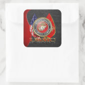 Sticker Carré USMC Semper Fi [édition spéciale] [3D] (Sac)