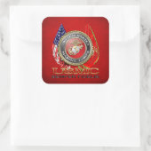 Sticker Carré USMC Semper Fi [édition spéciale] [3D] (Sac)