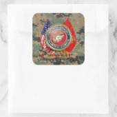 Sticker Carré USMC Semper Fi [édition spéciale] [3D] (Sac)