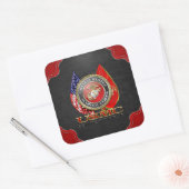 Sticker Carré USMC Semper Fi [édition spéciale] [3D] (Enveloppe)
