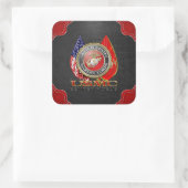 Sticker Carré USMC Semper Fi [édition spéciale] [3D] (Sac)