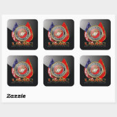 Sticker Carré USMC Semper Fi [édition spéciale] [3D] (Feuille)