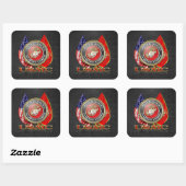 Sticker Carré USMC Semper Fi [édition spéciale] [3D] (Feuille)