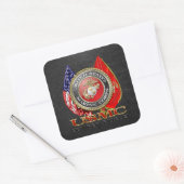 Sticker Carré USMC Semper Fi [édition spéciale] [3D] (Enveloppe)