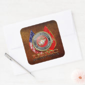 Sticker Carré USMC Semper Fi [édition spéciale] [3D] (Enveloppe)