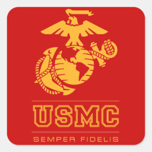 Sticker Carré USMC Semper Fidelis [Semper Fi]