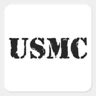 Sticker Carré USMC [texte du gabarit]