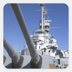 Sticker Carré USS Alabama Cuirassé au Mémorial du Cuirassé