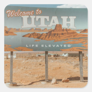 Sticker Carré Utah Life Eleved
