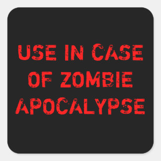 STICKER CARRÉ UTILISATION EN COQUE DE ZOMBIE APOCALYPSE