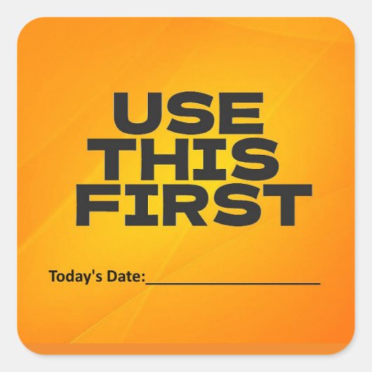 Sticker Carré Utiliser cette première date (Devant)
