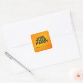 Sticker Carré Utiliser cette première date (Enveloppe)