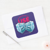 Sticker Carré Utiliser des masques dans les espaces communs (Enveloppe)