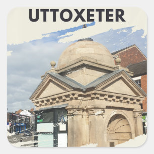 Sticker Carré Uttoxeter - Kiosque commémoratif Dr Johnson