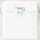 Sticker Carré Vacances Aquarelle Pins et Berries (Sac)