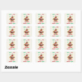 Sticker Carré Vacances bébé (Feuille)