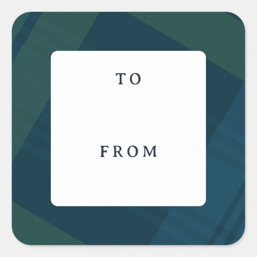 Sticker Carré Vacances classiques à partir du cadeau de Noël (Devant)