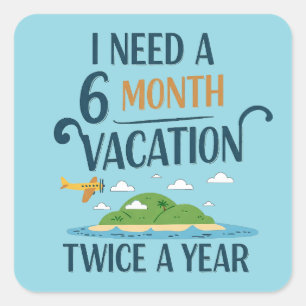 Sticker Carré Vacances de 6 mois