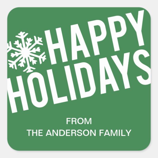 STICKER CARRÉ VACANCES GRAVES | CADEAUX DE VACANCES (Devant)