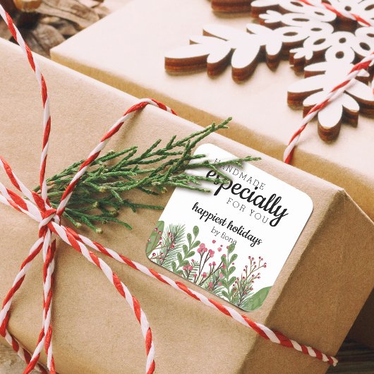 Sticker Carré Vacances Verdure Faite À La Main Spécialement Pour