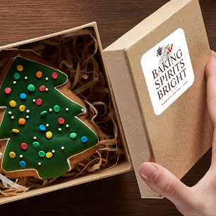 Sticker Carré Vacances Vert pâtisserie Spiritueux