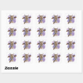 Sticker Carré Vache Brahman de dessin animé (Feuille)