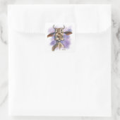 Sticker Carré Vache Brahman de dessin animé (Sac)