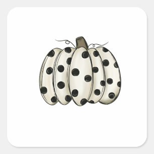 Sticker Carré Vache Imprimer Citrouille Thanksgiving Automne Bov
