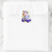 Sticker Carré Vache pourpre (Sac)