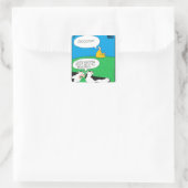 Sticker Carré Vache Sainte 2017 Zazzle (Sac)