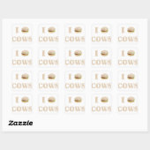 Sticker Carré Vaches I Hamburger (Feuille)