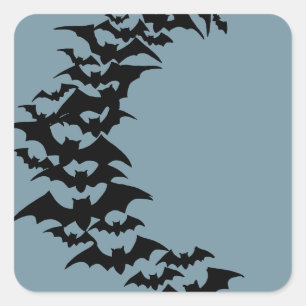 Sticker Carré Vague de chauves-souris