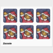 Sticker Carré Vague pain d'épices (Feuille)