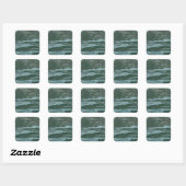 Sticker Carré Vagues de l'océan azurDesign abstrait de l'océan (Feuille)