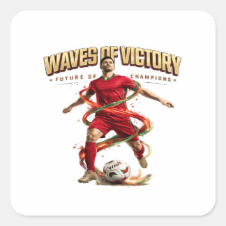Sticker Carré vagues de victoire