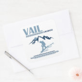 Sticker Carré Vail Colorado snowboard (Enveloppe)
