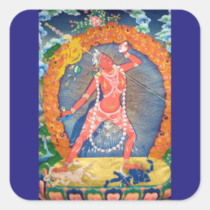 Sticker Carré Vajrayogini déité bouddhiste tibétaine