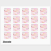 Sticker Carré Valentine (Feuille)