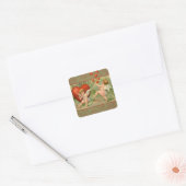 Sticker Carré Valentine Cupids Love Antique Vintage (Enveloppe)