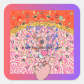 STICKER CARRÉ VALENTINE DAY (Devant)