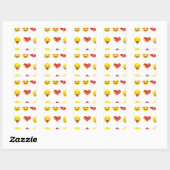 Sticker Carré Valentine Emojis (Feuille)