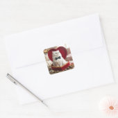 Sticker Carré Valentine Persian Cat In Chocolate Candy Box (Enveloppe)