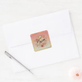 Sticker Carré Valentine's Day Be Mine Design with Heart, Citatio (Enveloppe)