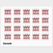 Sticker Carré Valentines Day Boston Terrier Dogs (Feuille)